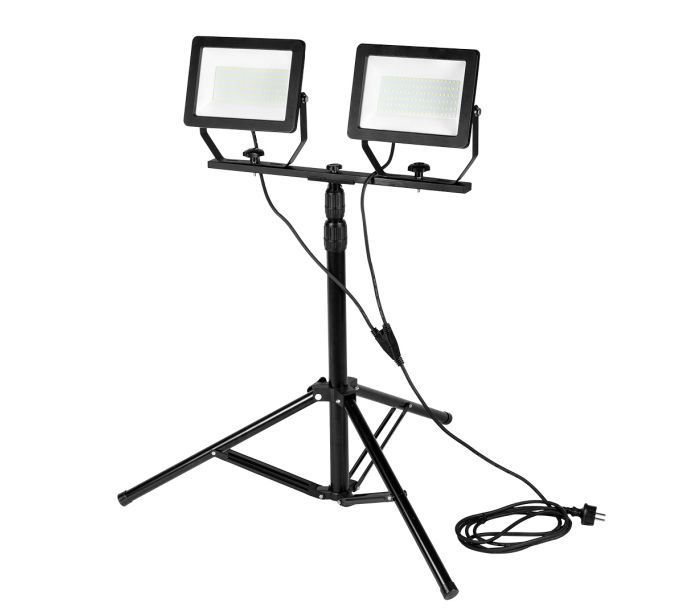 Подвійний прожектор NEO 2x100W SMD LED 2 x 8500lm на штативі 1,8 м, aрт(99-096)